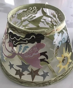 ROSSI BY SILVESTRI ANGEL PIERCED TIN CANDLE JAR SHADE RETIRED FREE SHIPPING USA - Picture 1 of 5