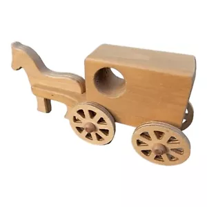 Amish cavallo e passeggino miniatura in legno fatta a mano made in PA 1994 - Foto 1 di 13