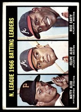 1967 TOPPS MATTY ALOU 240 VG FELIPE RICO CARTY AVG LEADER NL PITTSBURGH PIRATES