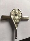 Tennis Ball On Bat TG224 Made In Fine English Pewter on a Tie Clip (slide)