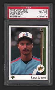 Randy Johnson HOF 1989 Upper Deck #25 Rookie Card Rc PSA 10 Gem Mint x612 - Picture 1 of 2