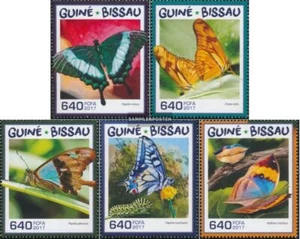 sellos Guinea-Bissau 2017 Mi 9559-9563 nuevo con goma original 2017 Mariposas - Imagen 1 de 1