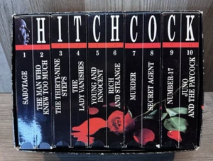 Alfred Hitchcock VHS Collection 10 Movie Box Set Sabotage Lady Vanishes - Picture 1 of 5