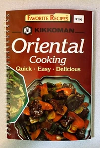 Favorite Recipes: KIKKOMAN Oriental Cooking - 1989 - Wire-bound Cookbook - Picture 1 of 4