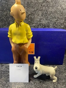 HERGÉ FIGURINE TINTIN ET MILOU DEBOUT 45914 MOULINSART LEBLON DELIENNE 2000 - Picture 1 of 6