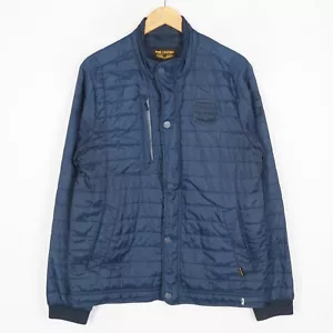 PME LEGEND Men Puffer Jacket Size L Full Zip Pockets Blue Insulated s13020 - Picture 1 of 6