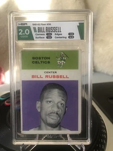 1961-62 Fleer Bill Russell #38 Graded HGA 2 - Picture 1 of 15