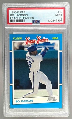 130247307 Bo Jackson 1990 Fleer League Leaders #19 PSA 9 - Image 1 of 3