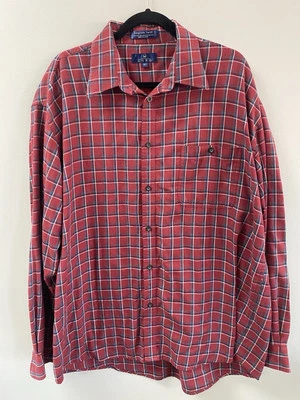 Camisa de vestir ENRO VINTAGE adulto XL gris a cuadros sarga inglesa preppy Y2K para hombre Foto 1 de 4