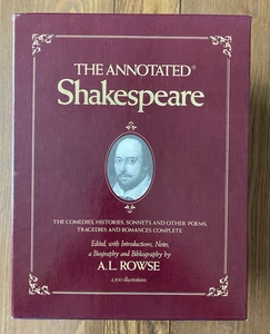 The Annotated Shakespeare 1978 A L Rowse First Edition Three Volumes HCDJ Case - Foto 1 di 21