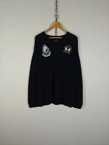 La Martina Sweater V-Neck Pullover Blue size XXL - Picture 1 of 11