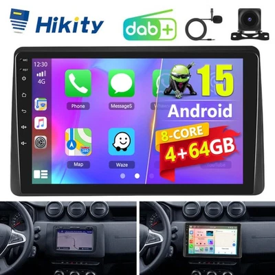 DAB+ 8-Core 4+64GB CarPlay Android 15 Autoradio für Dacia Duster 2 GPS Navi RDS - Bild 1 von 4