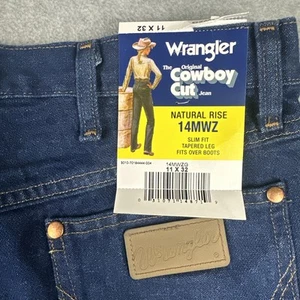 Wrangler Jeans Herren 11x32 (32x32) blau 14MWZ Cowboy Schnitt Western Rodeo dunkel Neu mit Etikett - Bild 1 von 9