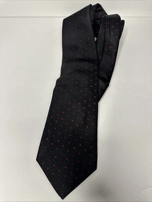 Express Men’s Tie Black With Red Polka Dots  - Image 1 of 4