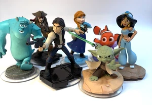 Konvolut 7 Infinity Figuren - Sully, Jack Sparrow, Anna, Han Solo, Jasmin... - Bild 1 von 2