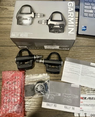 Pedales medidor de potencia Garmin Rally Rs100 SPD-SL completos con pedales, caja, papeles, etc. Foto 1 de 4