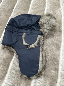 Herren Trapper Mütze grau Wollmischung Wintermütze Ohrenklappen - Bild 1 von 2