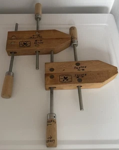 "Juego de 2 abrazaderas de tornillo de mano Miro-Moose Dubuque Iowa de 10""" - Imagen 1 de 13