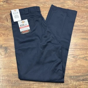 Dickies 874 Arbeitshose Herren Größe 38x34 dunkelblau Original Fit Flex NEU - Bild 1 von 9