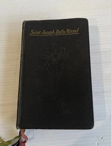 Saint Joseph Daily Missal 1959 Confraternity Version Illustrated Catholic Black - Picture 1 of 13