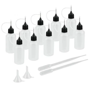 10 Pz Flaconi Con Ago 30Ml Boccetta Con Ago In Plastica Con 2 Imbuti E 2 Pipette - Foto 1 di 7
