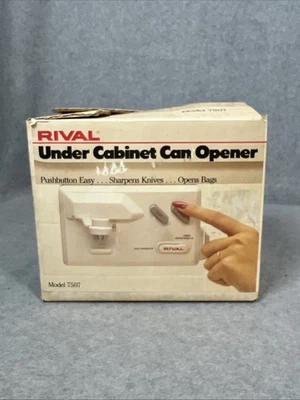Abridor de latas bajo gabinete vintage Rival modelo 7507 en caja original Foto 1 de 4