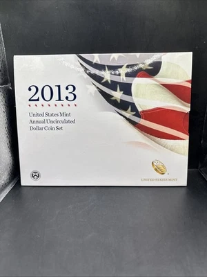 2013 Annual Uncirculated Dollar 6 Coin Set Silver Eagle Sacagawea Presidential - Image 1 of 4