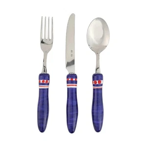 Set 3 Posate Vietri Positano Blu Tre Pezzi Posti - NUOVE - Foto 1 di 3