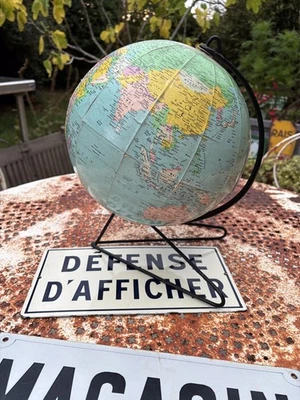 Ancien Globe Terrestre Girard & Barrère - Années 1950 Mappemonde - Photo 1/3