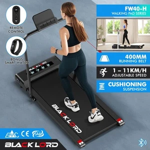 BLACK LORD Treadmill Electric Walking Pad Under Desk Foldable Gym 400mm Black - Picture 1 of 12