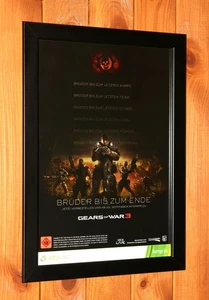 Gears of War 3 Xbox 360 Small Promo Vintage Werbeblatt Poster / Ad Page Framed - Bild 1 von 6