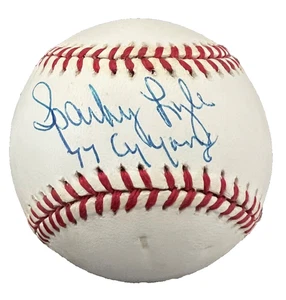 SPARKY LYLE SIGNED BASEBALL - CY YOUNG WINNER & RELIEF PIONEER WITH JSA COA - Picture 1 of 4