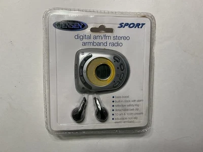 JENSEN Audio Sport AM/FM Stereo Arm Band Radio Silver SAB-55, Factory Sealed New - Image 1 of 4