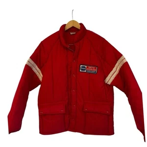 Chaqueta Fertilizante De Colección Años 70 Warwick Borden Smith Douglass EE. UU. Rojo Abrigo Agrícola L - Imagen 1 de 6