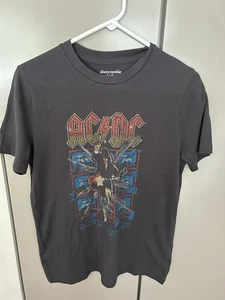Abercrombie Kids AC/DC T-Shirt Size 15-16 Grey - Picture 1 of 3