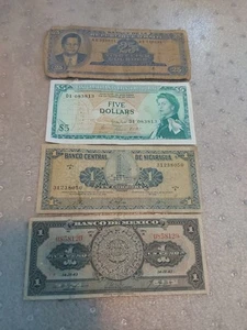 Ostkaribik 5 Dollars 1965 Mexiko 1 Peso Nicaragua 1 Cordoba Haiti 25 Gourdes - Bild 1 von 2