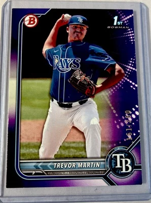 2022 Bowman Draft - Trevor Martin #BD-184 Purple /250 (RC) - Image 1 of 2