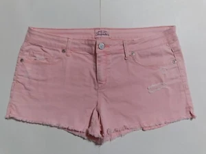 Womens Juniors AEROPOSTALE Short SHORTS Distressed PINK Size 11/12 - Very Nice! - Picture 1 of 17