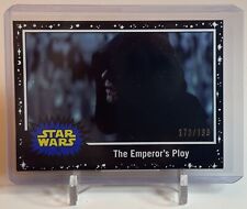 2019 Star Wars Journey Rise of Skywalker Black THE EMPEROR'S PLAY Card 19 #/199
