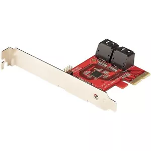 StarTech.com SATA PCIe Card - 4 Port PCIe SATA Expansion Card - 6Gbps - Low/F... - Picture 1 of 10