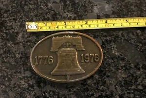  VINTAGE 1975 ***LIBERTY BELL 1776-1976*** BICENTENNIAL BELT BUCKLE - Picture 1 of 2