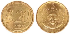 Vatican 10 Cent 2016 Coin with Pope Motif Uncirculated 39401 - Picture 1 of 1