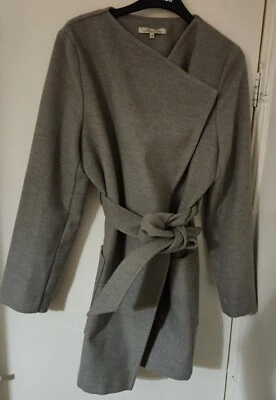 Ladies Grey Belted Jacket Size 10 - Image 1 of 2