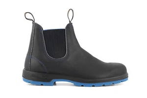 Blundstone 2343 Boots Unisex Classic Chelsea Black Blue Leather Ankle Boot - Picture 1 of 13