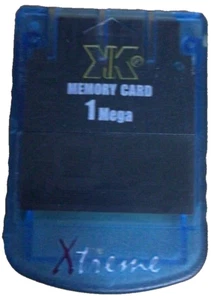 Memory Card 1MB XTREME per Sony PS1 PS2 - PlayStation 1 - BLU [M04] - Foto 1 di 1