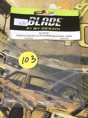 Blade BLH3513 Feathering Spindle W/O-Rings/Bushings/Hardware: mCPX NIP USA Shipp - Image 1 of 3
