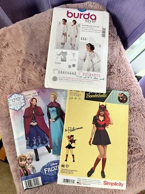 3 Cosplay Sewing Patterns - Simplicity/Burda - CUT - Image 1 of 3