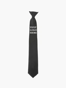 Personalised Tie Neck clip on Printed Business Security pub Logo work Custom - Picture 1 of 4