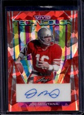 2023 Leaf Vivid Joe Montana Technicolor Red Crystal Autograph Auto #3/8