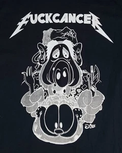 ALF F*@K Cancer Metallica Font T-Shirt NEU Rock Konzert Gitarre Heavy Metal L - Bild 1 von 6